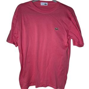 Lacoste women’s  coral Crew Neck T-Shirt Short Sleeve Solid Soft Breathable M